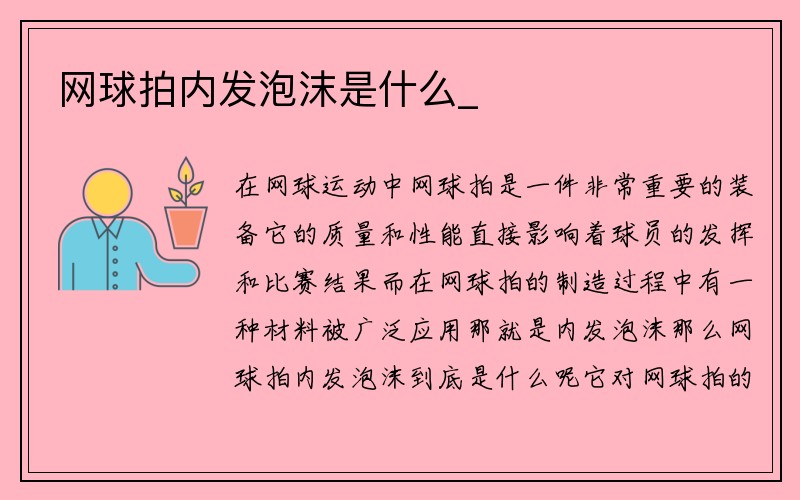 网球拍内发泡沫是什么_